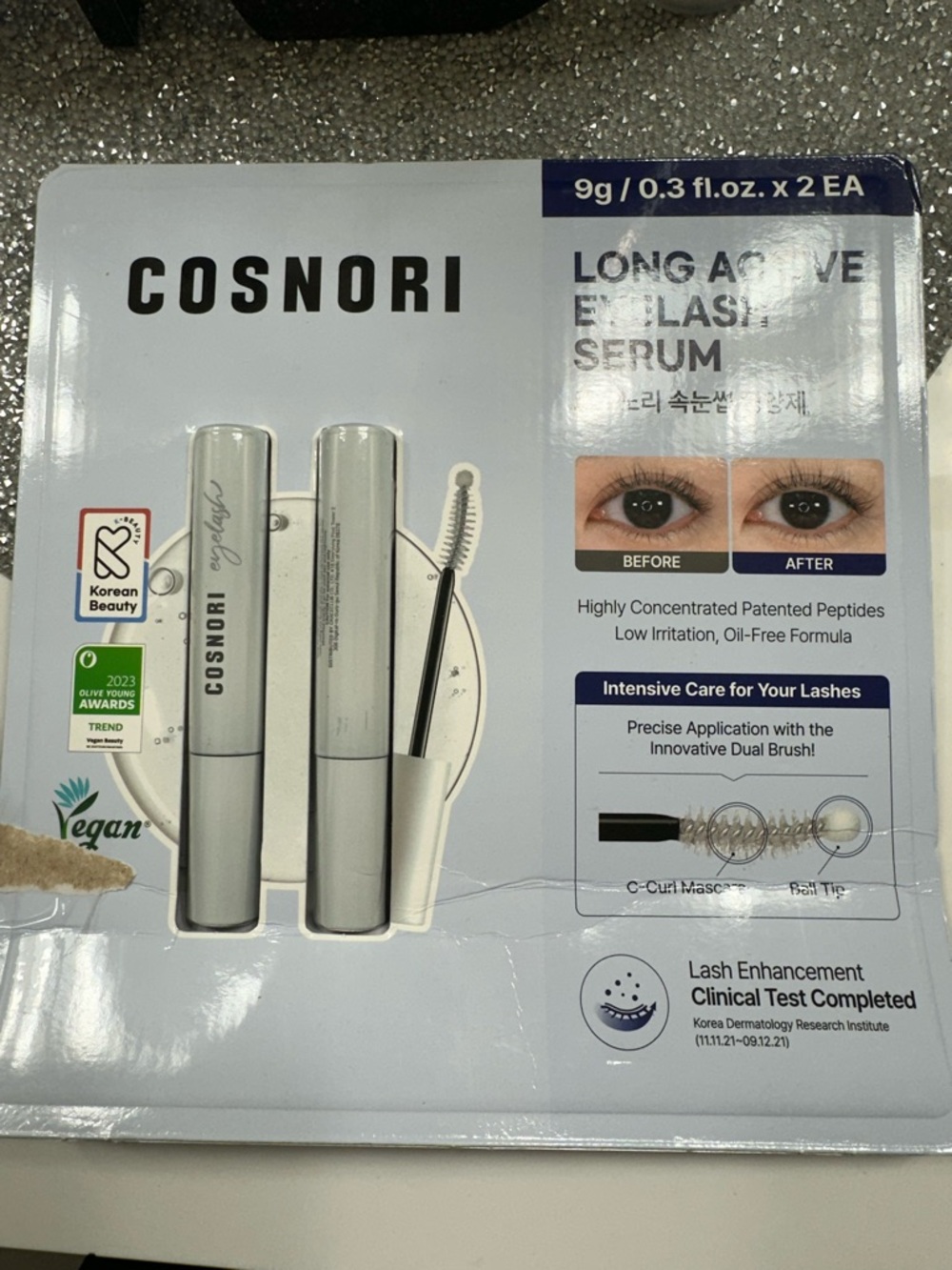 2 Pack COSNORI Long Active Eyelash Serum KOREAN Beauty